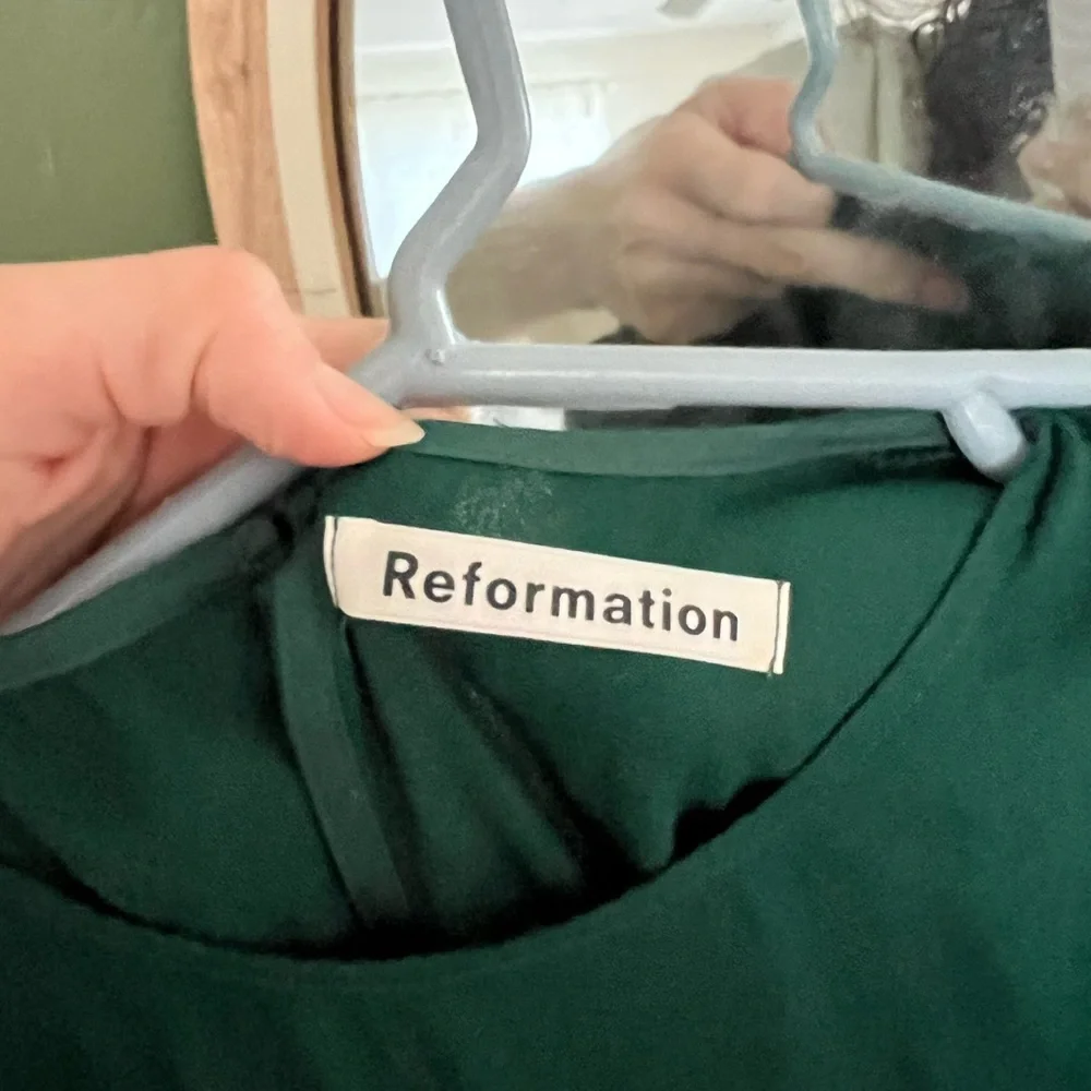 Green Reformation Gavin Midi Dress - Picture 2 of 5